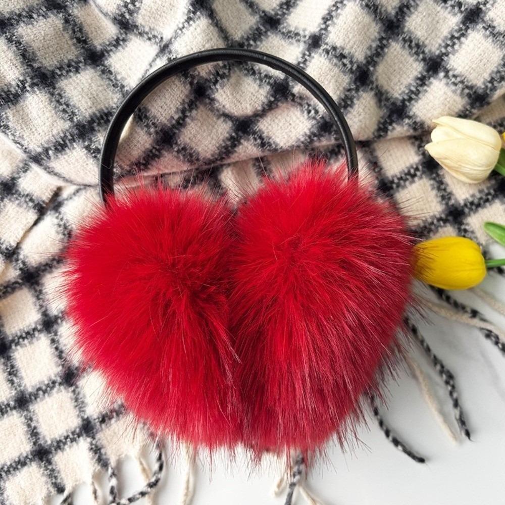 Solid Color Winter Earmuffs Ear Cap Ear Mask Cute Faux Fur Plush Earmuffs  Men