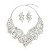 2026 European and American Exaggerated Atmosphere Luxury Artificial Crystal Necklace Earrings Set Female Banquet Dress Bride Accessories
