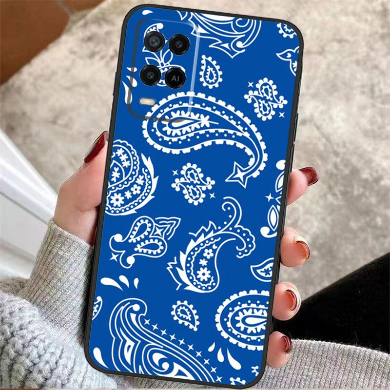 Bandana Seamless Pattern Case For Oppo A40 A16 A76 A96 A60 A98 A58 A78 A18 A38 A80 A77 A57 A17 A74 A54 A94 A15 A5 Pro