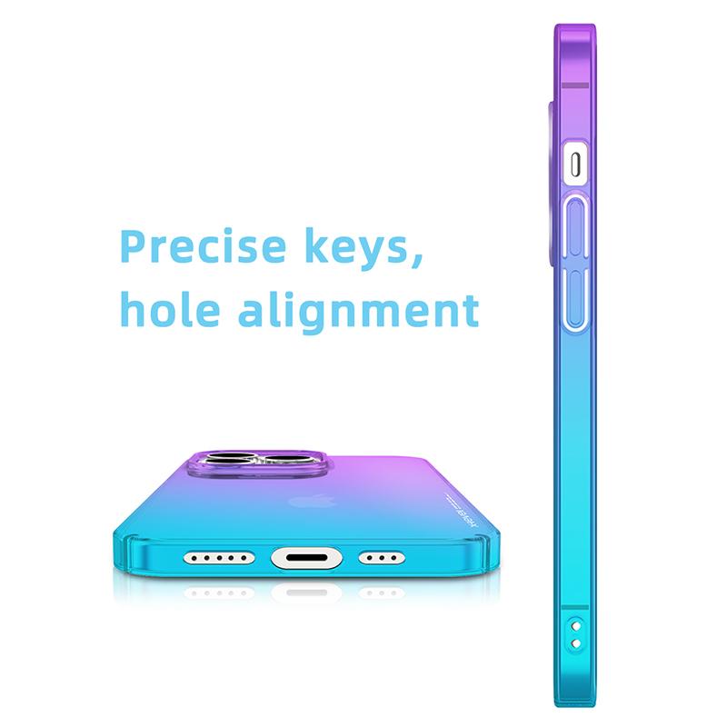 X-LEVEL For iPhone 15 Pro Max Colorful Series Hard PC Back Protector Case Color Splicing Phone Cover