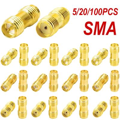 5/20/100Pcs SMA RF Connector SMA Female To RP-SMA Female Connector for Antenna Radio Converter Coupler Adapter