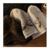 Korean Style Thick Bowknot Women S Knit Beanie Hat Autumn Winter Warm Windproof