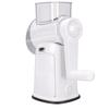  Rotating Cheese Grater with Handle Vegetable   Round Cutter Kitchen Food Chopper White 10 Blades 