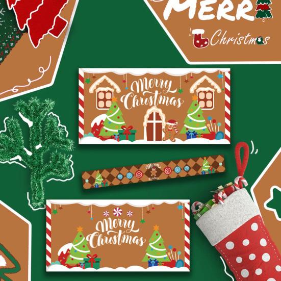 Yousheng Christmas Red Envelope Money Holder with 6 Slots DIY Holiday Cash Card Box Surprise Xmas Gift Card Holder