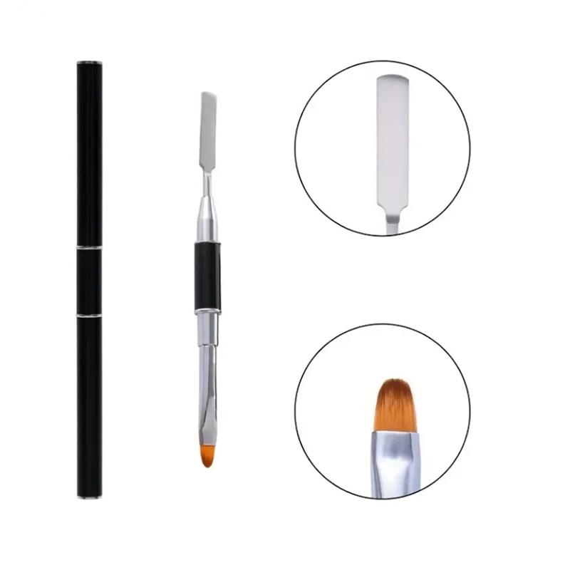 New Gel Brush & Picker 2 In 1 Design Nail Brush and Spatula Gel Nail Brush Tool for Acrylic Nails Extension Gel;'\[p
