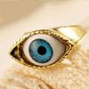 Eye Rings Exaggerated Gothic Rings Brown Blue Color Fashion Jewelry for Men Women Eyes Rings