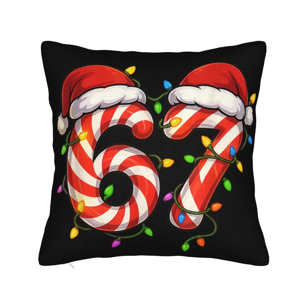 6 7 Christmas 67 Santa  Pillow Cover  Soft Cushion Cover Kawaii Pillow Case For Chair Sofa Home Decor