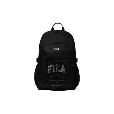 Detachable Chest Strap Zipper Closure Polyester Backpack Unisex Backpacks Black FS3BPG1007XBLK