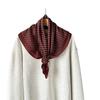 Clothing with Korean Version of Retro Fashion Scarf Burgundy Polka Dot Printed Small Square Scarf High-end Silk Scarf Women's Scarf