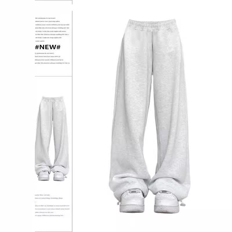 

2024 Autumn Women s Off-White American-Style Wide-Leg Cuffed Joggers M (90-105)