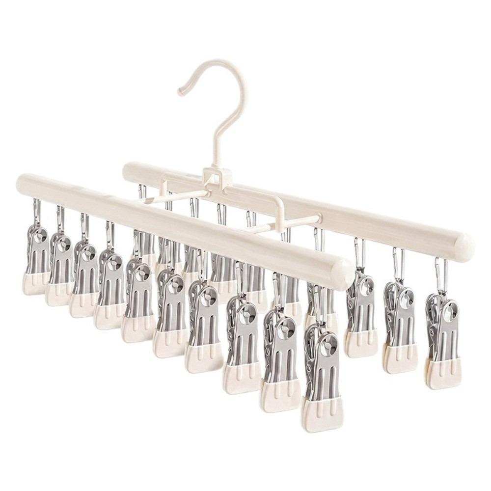 Double Row Underwear Drying Rack Windproof Clothes Hanger New Sock Drying Rack Home Laundry