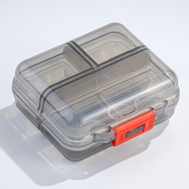 Portable Weekly Pill Organizer Box with 8 Compartments for 3x Daily Medication