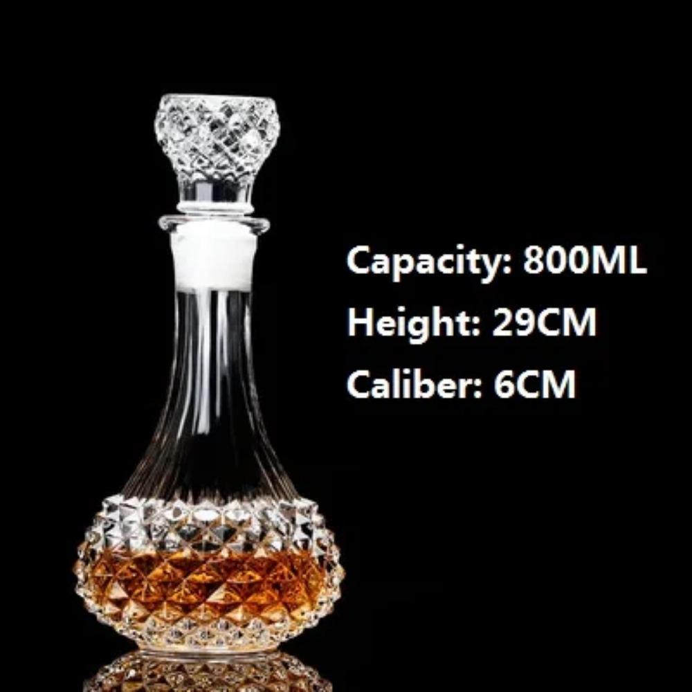 Crystal Glass Wine Red Bottle + Cups Wine Decanter Whiskey Liqour Pourer Home Bar Vodka Beer Bottle Jar Jug JR