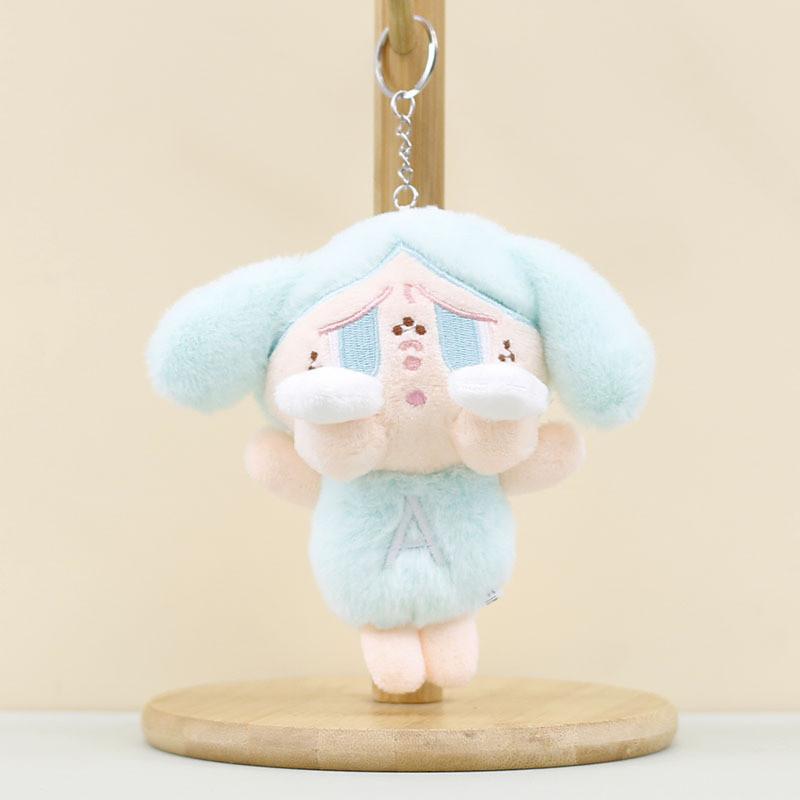 Adorable Crying Doll Pop Mart Keychain Plush Toy Creative Gift Backpack Charm
