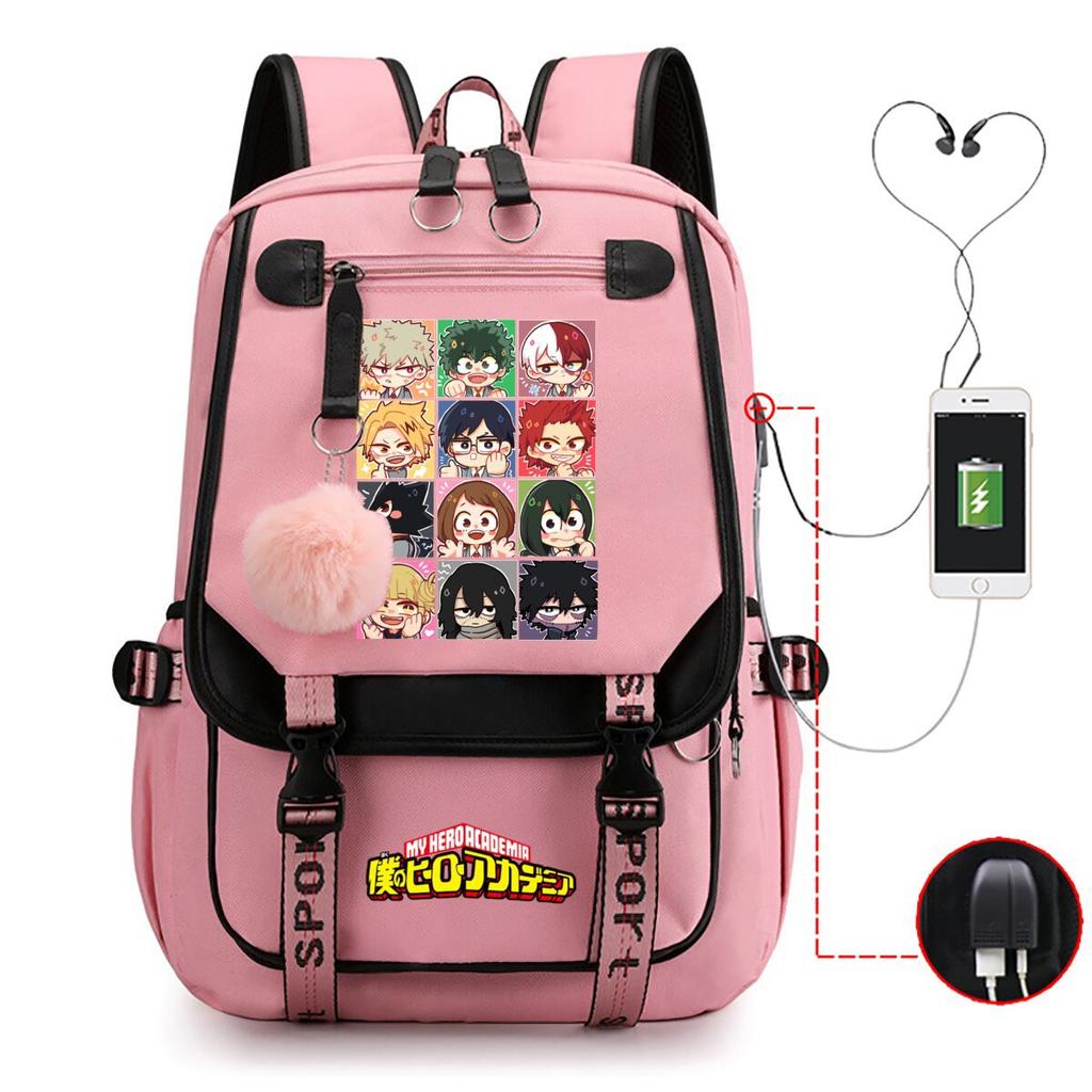 My Hero Academy Has the Same Peripheral Backpack, Animation Two-dimensional Printing, Primary and Secondary School Schoolbag.