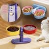 Adjustable Elevated Pet Double Bowl Feeder Fashion Detachable Anti-Slip Suction Cup Design Cat Food Water Bowl Platos Para Gatos