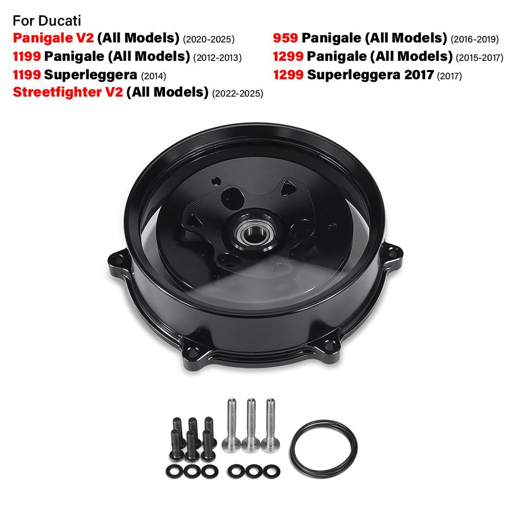 

Moto Clutch Cover For Ducati Panigale V2(2020-2025) Streetfighter V2(2022-2025) 1299 Superleggera(2017) 959 1199 1299 Panigale чёрный