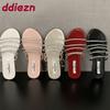 Fashion Summer Beach Female Slides  Women Flats Slippers Shoes Luxury Fashion Rhinestones Ladies Flats Slippers Sandals Shoes Footwear