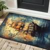 Sailing Ship Map Rug for Adventure Lovers -Vintage Maritime Design, Unique Floor Coverings for Study Rooms Skid resistant carpet