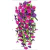 Artificial Hanging Flowers Plants Faux Silk Purple Morning Glory Long Vines UV Resistant Realistic for Garden Balcony Decor