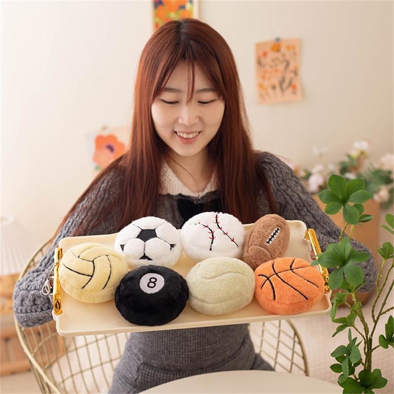 Bola de Futebol Rugby Sinuca Basquete Vôlei Baseball Tênis Boneca de Pelúcia Mascote Brinquedos de Pelúcia Chaveiro Pingentes de Bolsa