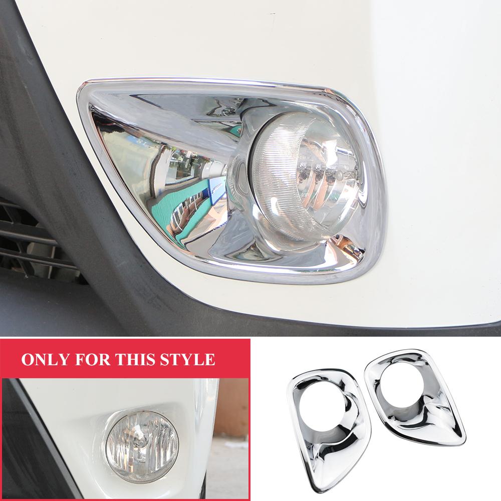 For Toyota RAV4 RAV 4 2013 2014 2015 Chrome Front Rear Foglight Fog Light Lamp Cover Trim Frame Sticker Exterior Accessories