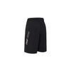 Anta Solid Logo Waist Straight-Leg Drawstring Woven Shorts Men Bottoms Basic-Black 152327501-2
