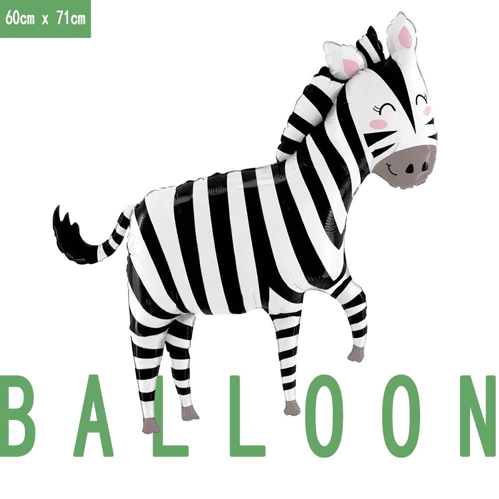 Cartoon Animal Balloons: Lion, Elephant, Monkey - Foil Decorations for Kids' Birthday Parties