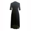 Damen Kleid Spitze Halbarm Sommer Frau Lange Kleider Frühling Casual Maxi Kleid Schwarz O-Ausschnitt Übergröße Kleider