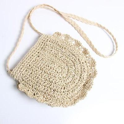 Small Simple Women Straw Bags Braided Single Shoulder Bag Weaving Summer Girls Crossbody Messenger Bags Fashion Handbags