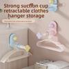 Stretchable Hanger Storage Rack - A Household Hanger Storage Solution That Uses Suction Cups and Doesn't Require Drilling Holes.