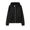 Kapuzenpullover Damen Einfarbige Herbst-Sweatshirtjacke mit langen Ärmeln Taschen Reißverschluss Kordelzug Mantel