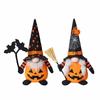 Halloween Ghost Plush 2 Pcs Set Spooky Faceless Dolls with Black Cat Design Stuffed Animal Toys for Home Decor and Holiday