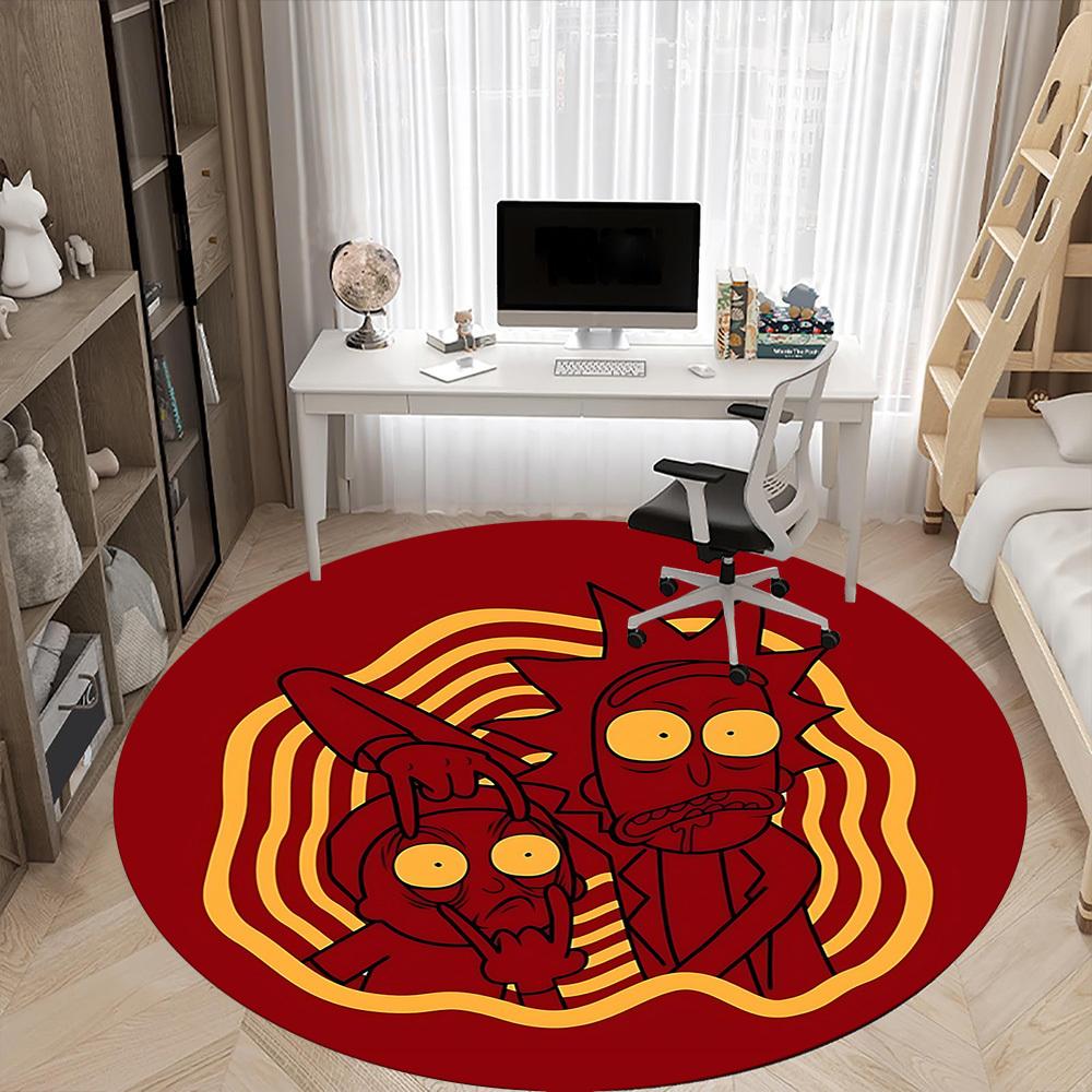 Rick and Morty Office Round Area Rug, Under Office Chairs Bedroom Living Room Home Decor a0908180