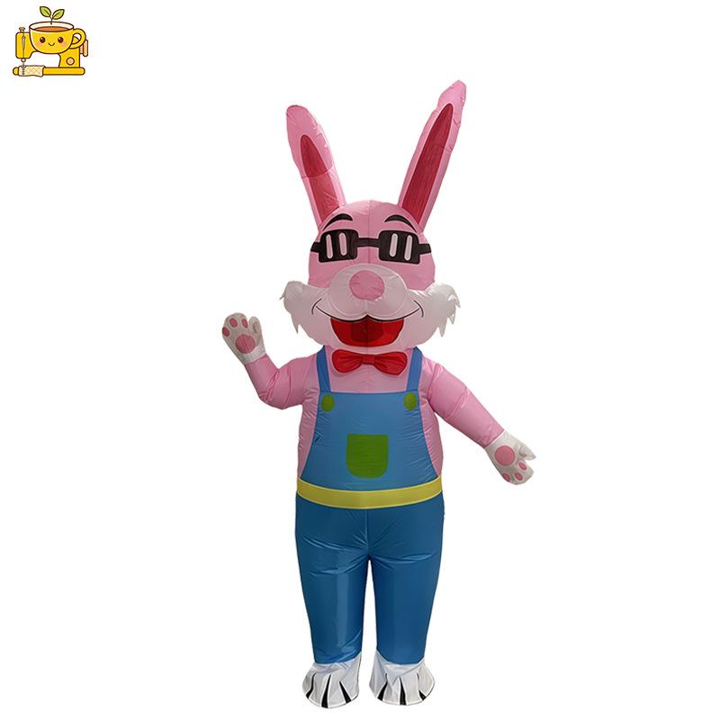 Pink Rabbit Inflatable Costume for Easter Party - Cute Cartoon Prop