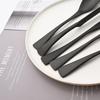 7Pcs Matt Schwarz Geschirr Besteck Set 304 Edelstahl Besteck Set Besteck Steak Messer Dessert Gabel Löffel Geschirr