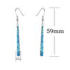 European and American Hot-selling Platinum Irregular Plaid White Opal Earrings Ins Style Versatile Earrings Women