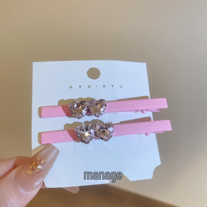 Silver Rhinestone Pentagram Hairpin: Y2K Cool Style Bangs Side Clip