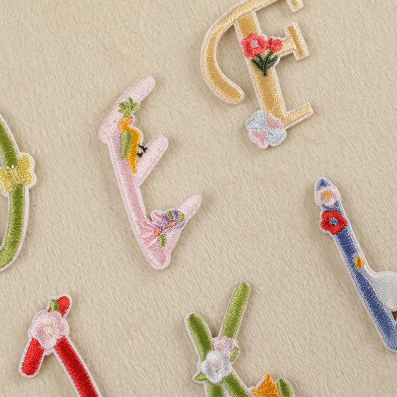 Self-Adhesive Embroidered Patches for Clothing, Shoes, Hats & Bags - Original 26 English Letters