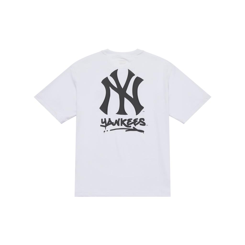 New MLB New York Yankees Basic Collection SS25 T Shirt Unisex Standard White 3ATSB0853-50WHS