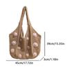Large Capacity Crochet Shoulder Bag Sweet Knitted Handbag Simple Shopping Bag  Ladies