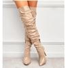Women's Boots 2026 New Patent Leather Sexy Over The Knee Long Boots Zipper 8CM European and American Pointed  Women's Shoes
