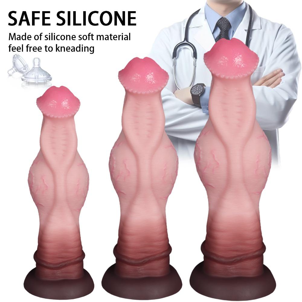 Mixed Color Realistic Silicone Dildo Special Shape Female Masturbation Adult Sex Toys