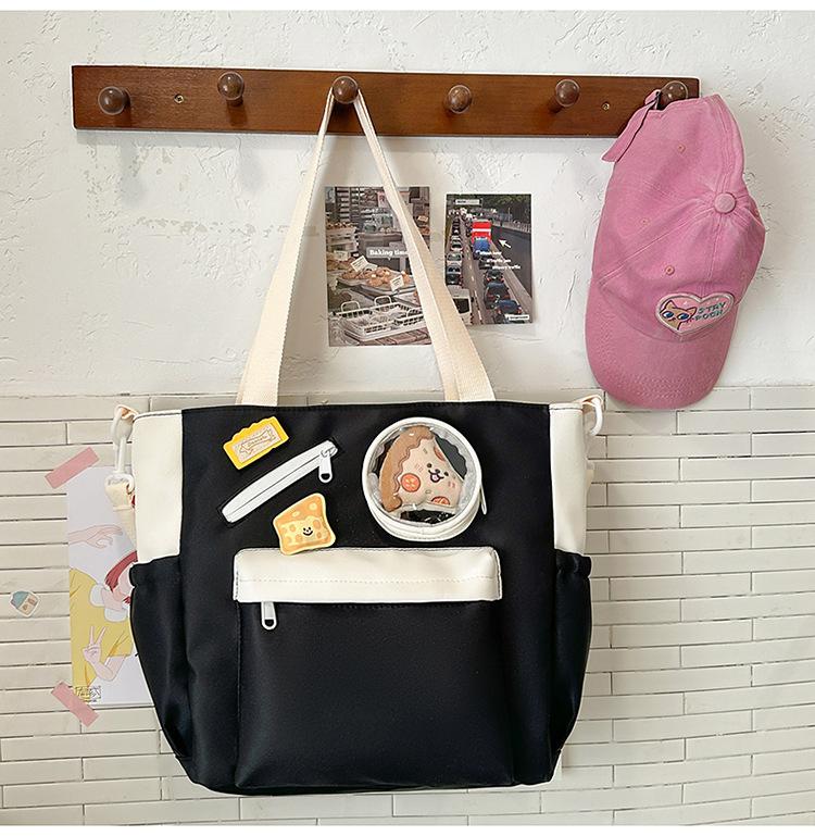 School bag high value fresh and sweet ins make-up bag handbag high school students large capacity