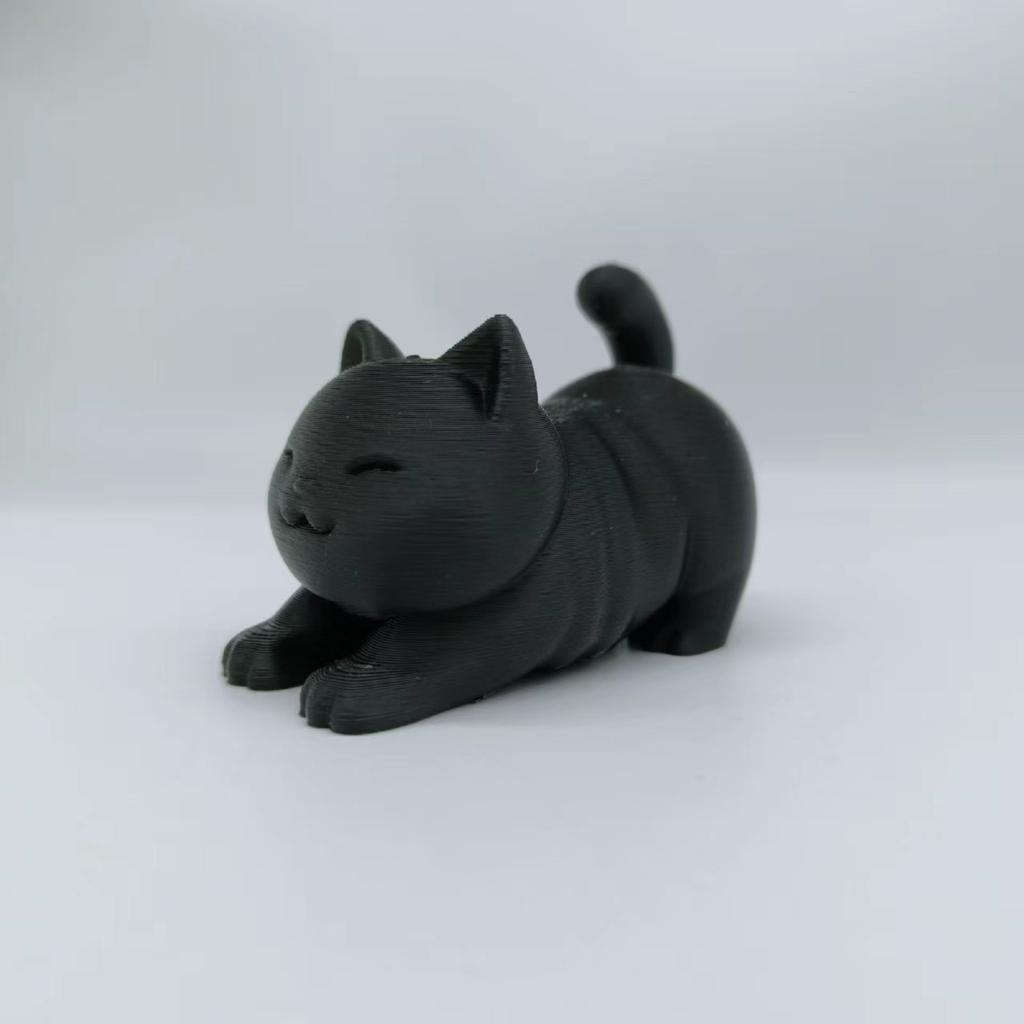 3D Printing Super Cute Creative Simulation Small Fat Cat Statue Ornament, Fashionable Creative Cat Statue, Desktop Decoration