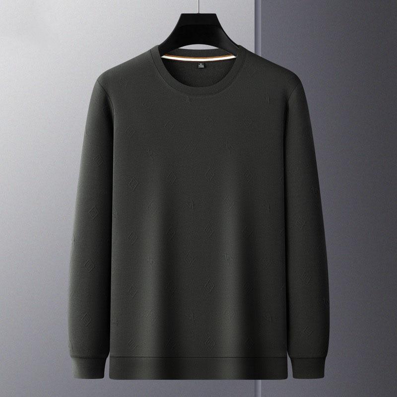 Новый универсальный повседневный деловой свитер на весну и осень для мужчин с воротником-стойкой и длинными рукавами повседневный свитер с капюшоном из жаккардовой вязки M чёрный 3819₽