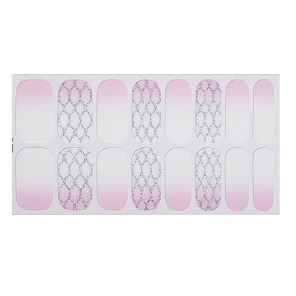 French Tip Nail Sticker Glittering Nail Polish Stickers Flowers Gels Nail Strips Nail Art Decortions Manicures Supplies