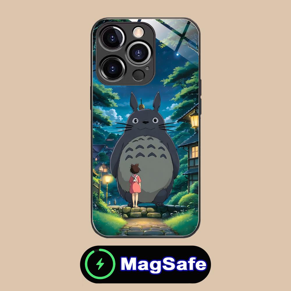 Anime Cute S-Totoros Phone Case for iPhone 16 15 14 13 12 11 Pro Max Plus Mini MagSafe Glass Colour Printing Pretty Smartphone