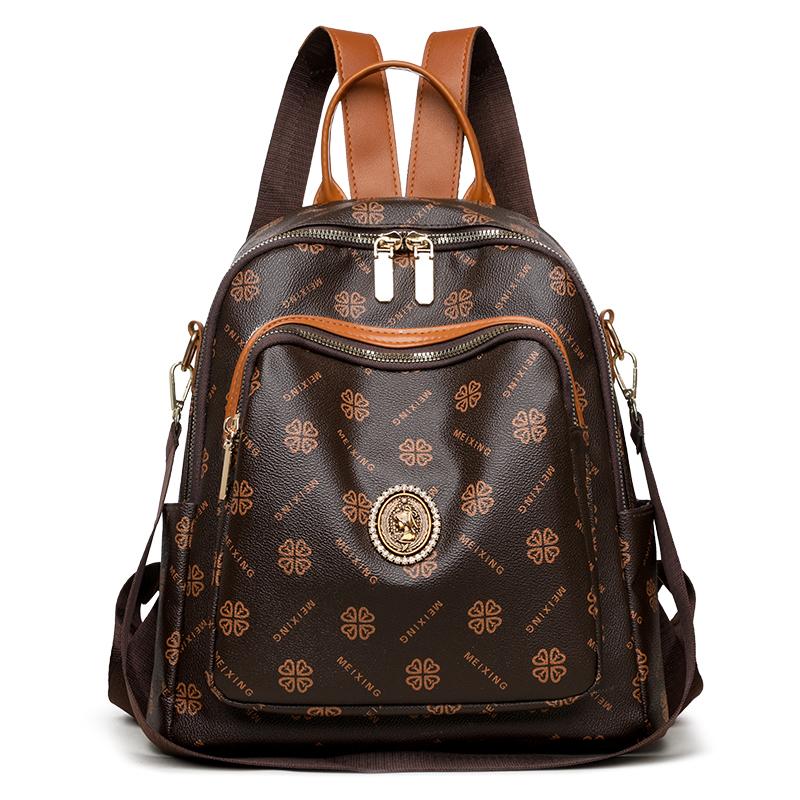 

Вінтажний рюкзак. Жіночий легкий туристичний рюкзак для подорожей із принтом