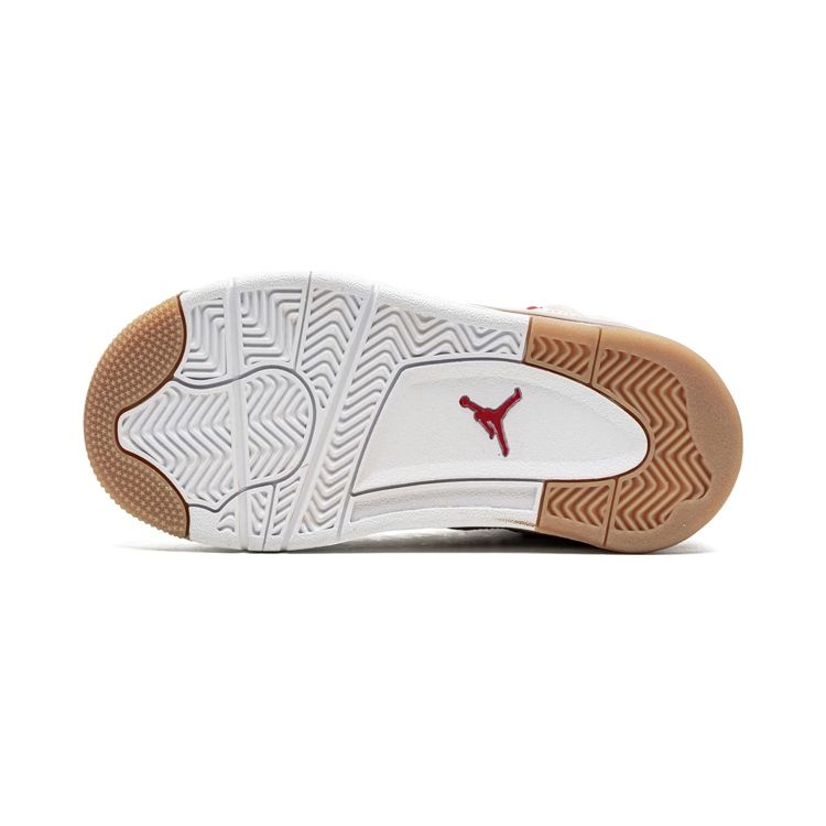 Air Jordan 4 Retro PS Wild Things Kids Sneakers Cream Sail University-Red DH0573-264